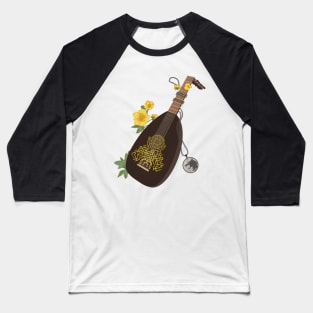 Lute, Medallion, and Buttercups Baseball T-Shirt